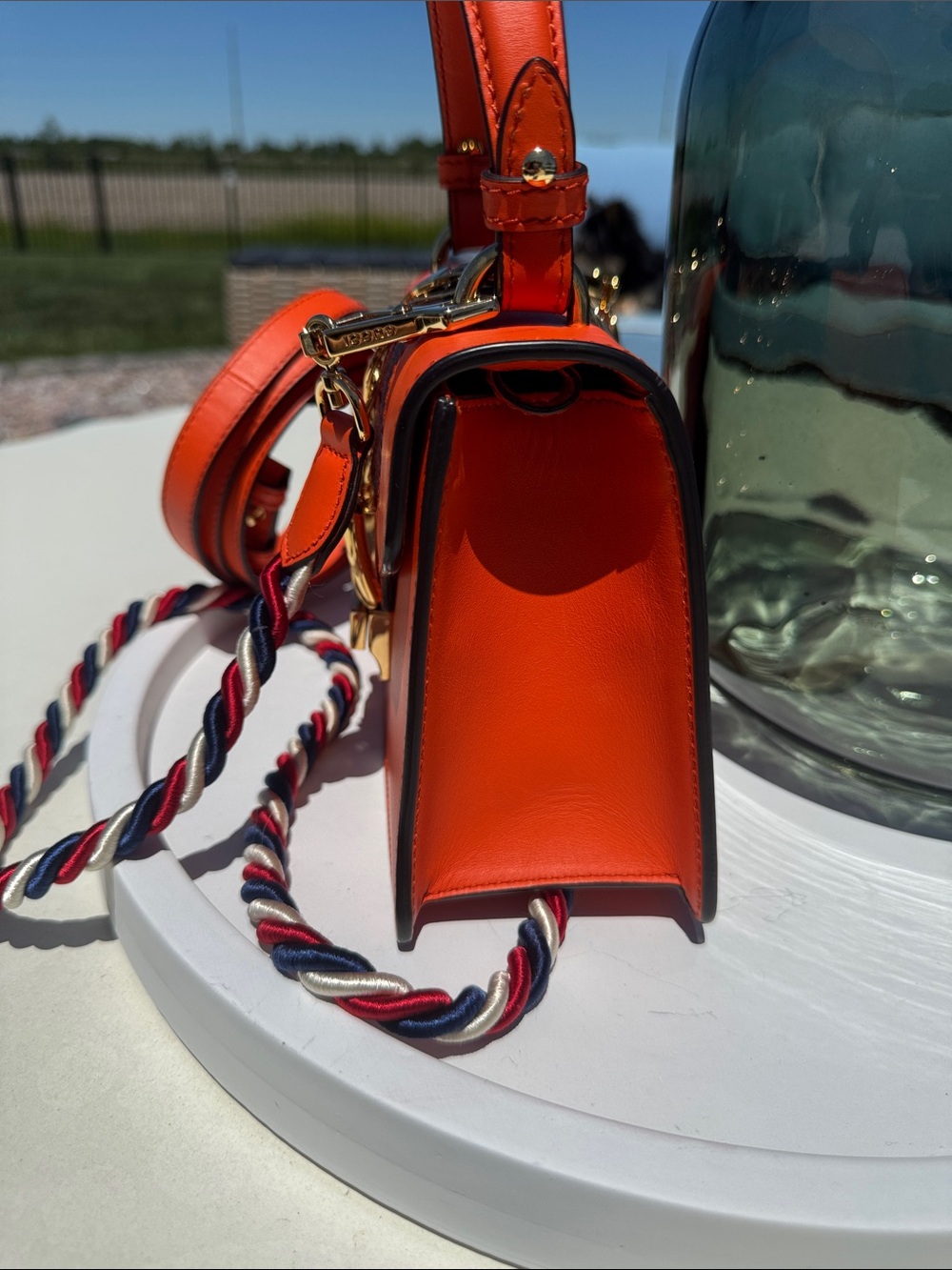 Gucci Sylvie Orange Leather with Gold Hardware - Picture 2 of 7